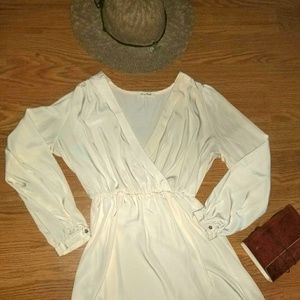 Cream long sleeve dress